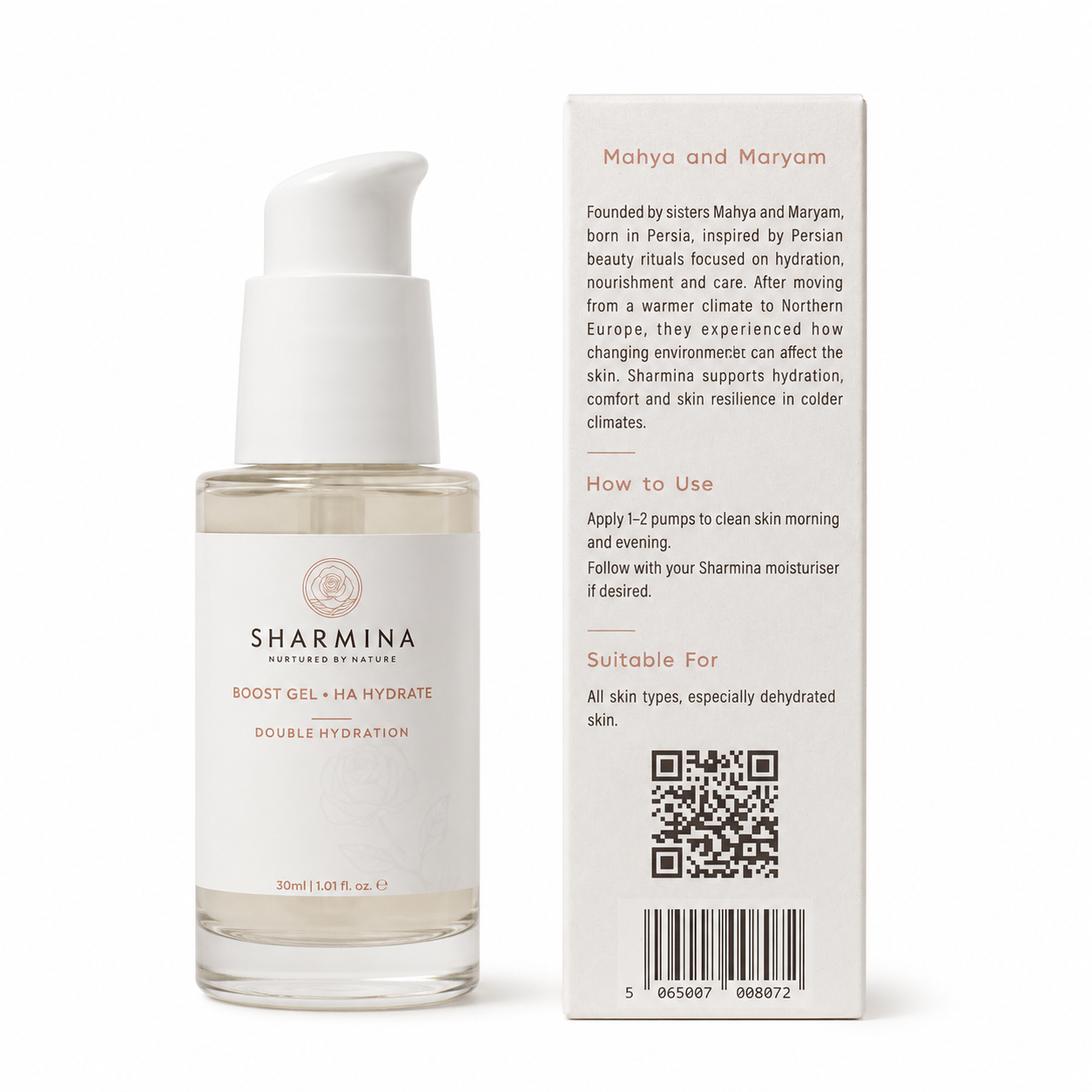 Sharmina Double Hydration Boost Gel + HA | Hydrating Face Gel